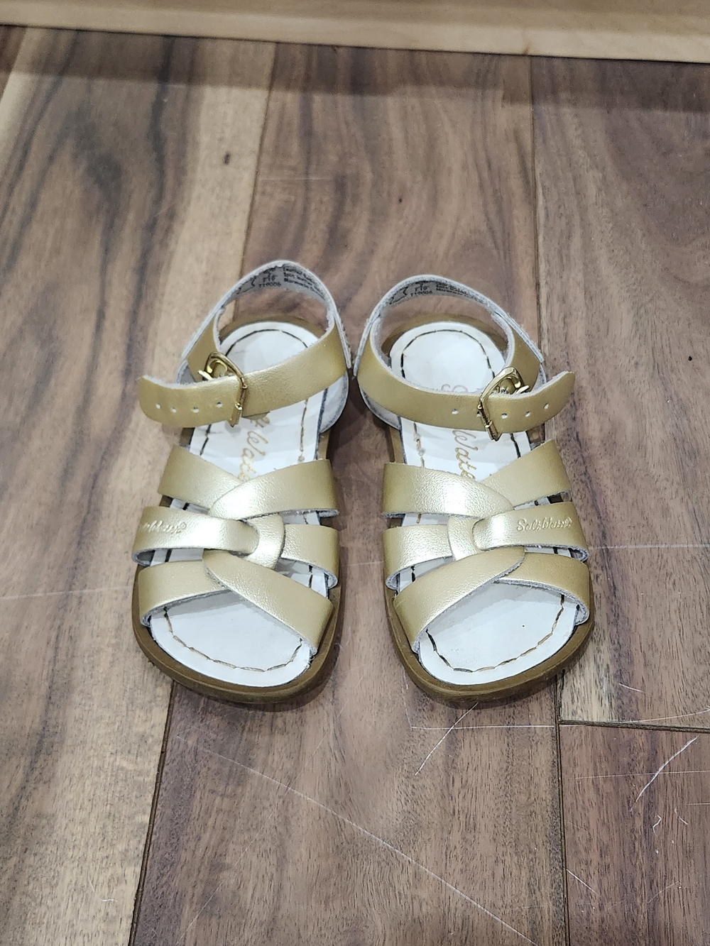 Salt Water Gold Leather Sandals
